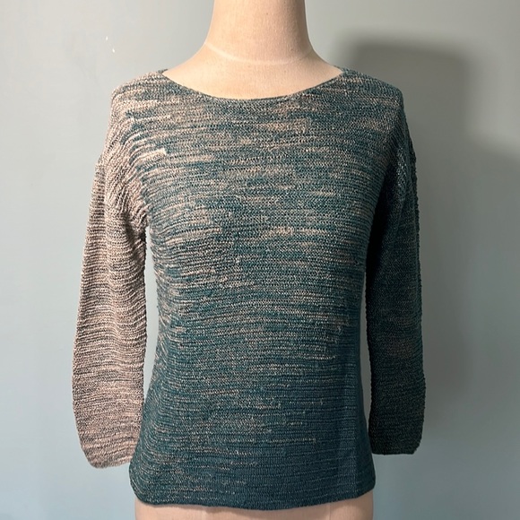 Nic & Zoe blue green ombré sweater - Picture 1 of 5